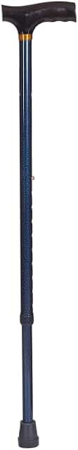 DMI Adjustable Aluminum Walking Cane with Ergonomic Handle - Blue