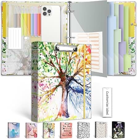 Decorative 1-inch 3-Ring Binder - Tree Motif