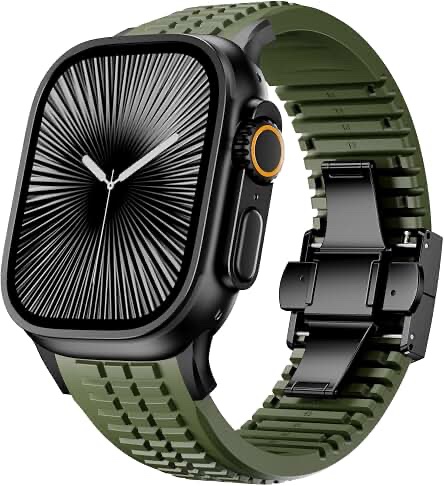 Pelsblanc Redefine Smart Watch Band for Apple Watch, Silicone, Green