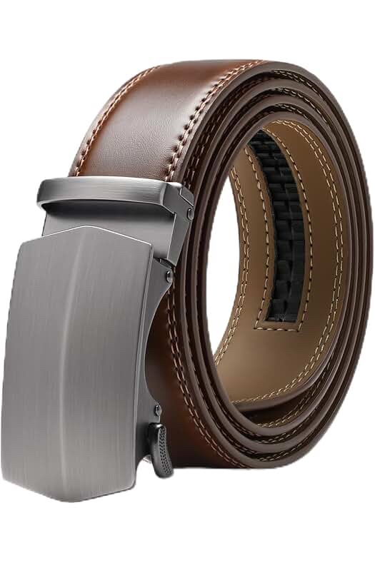 VANNANBA Men's Reversible Belt, Adjustable, Black