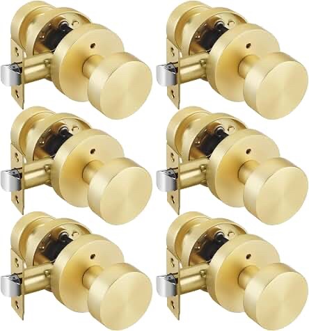 Goldenwarm Brushed Gold Bathroom Cabinet Hardware (6 Pack)