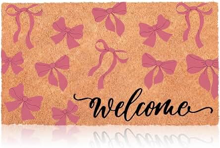 Blosssound Nature Coir Spring Home Decoration Supplies with Pink Bow