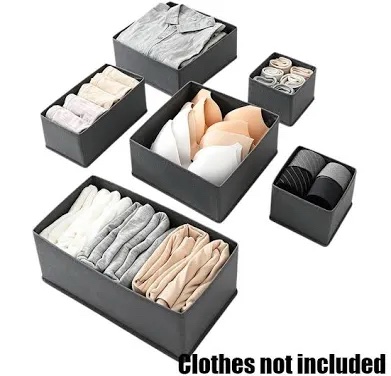 6 assorted Cupic Cupid Underbed Storage Box, Grey