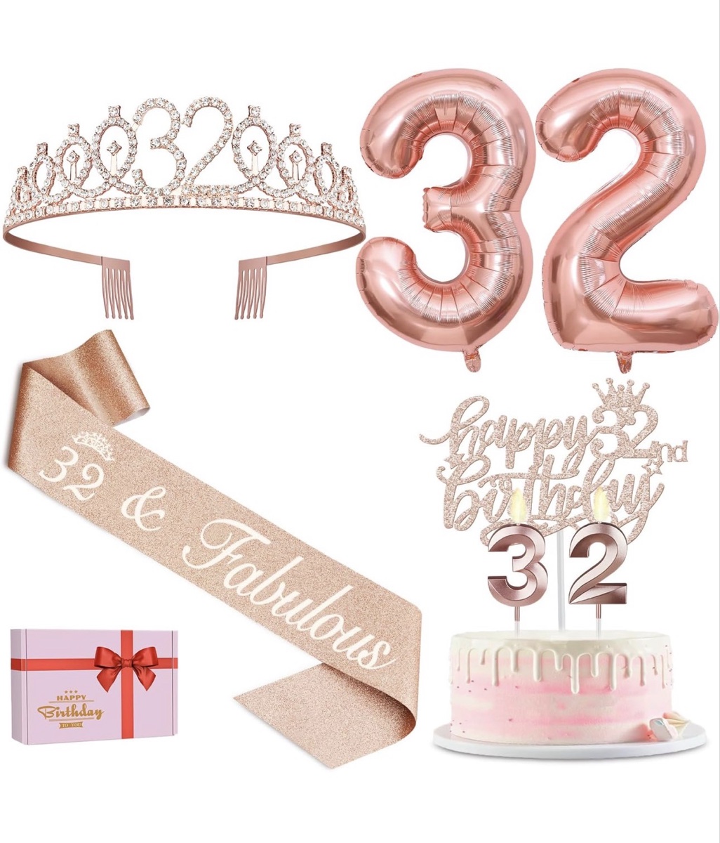 32nd Birthday Decoration Gift Box