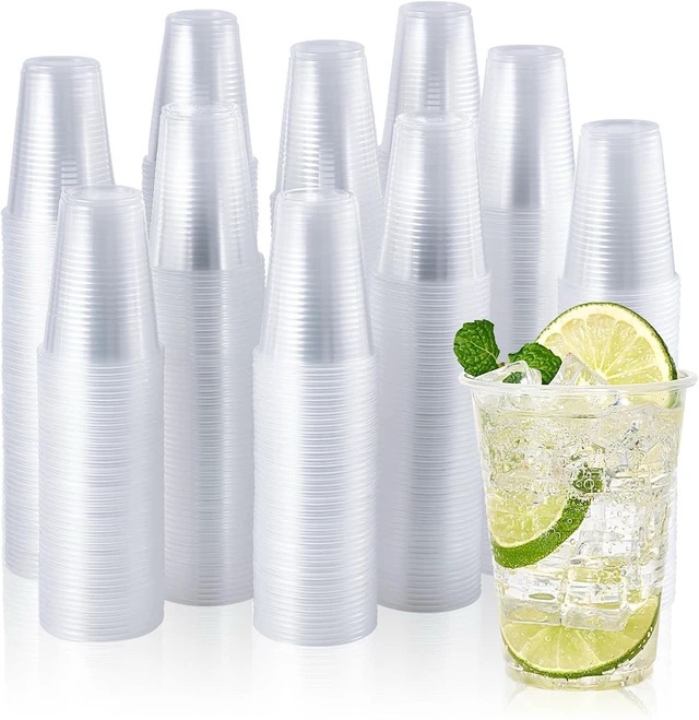 Vplus 2000 Pack 9oz Clear Plastic Cups