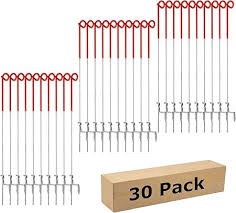RiteFENCE Pigtail Step-in Posts Φ8mm x 41" (30-Pack with 90 Insulators)