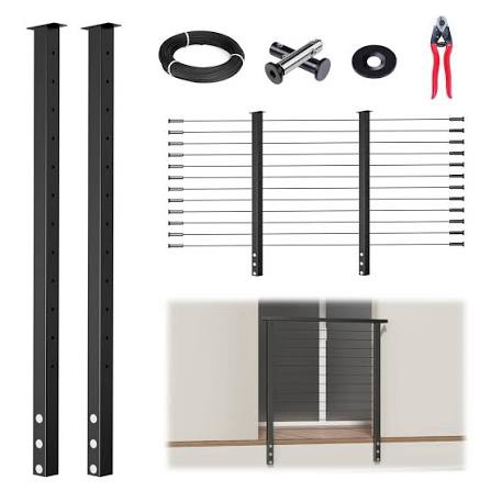 Muzata 10-Pack Cable Railing Post Base M065