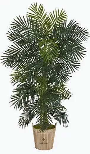 6ft Faux Golden Cane Palm Tree