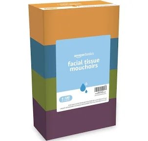 Amazon Basics 2-Ply Facial Tissues, 160 Sheets