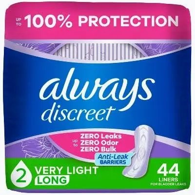 Always Discreet Incontinence Pads, Maximum Long, 39 Count