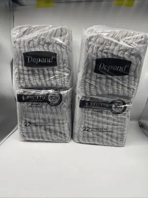 Depend Fresh Protection Underwear, Size XXL (22 Count, 2-Pack)