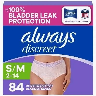 Always Discreet Maximum Absorbency Underwear, S/M, 42 Count