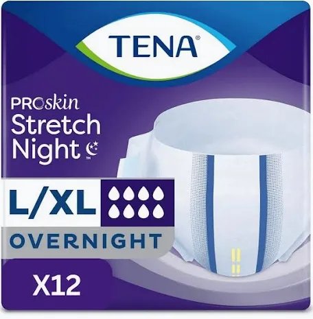 TENA ProSkin Stretch Night Incontinence Briefs L/XL - 12 Count