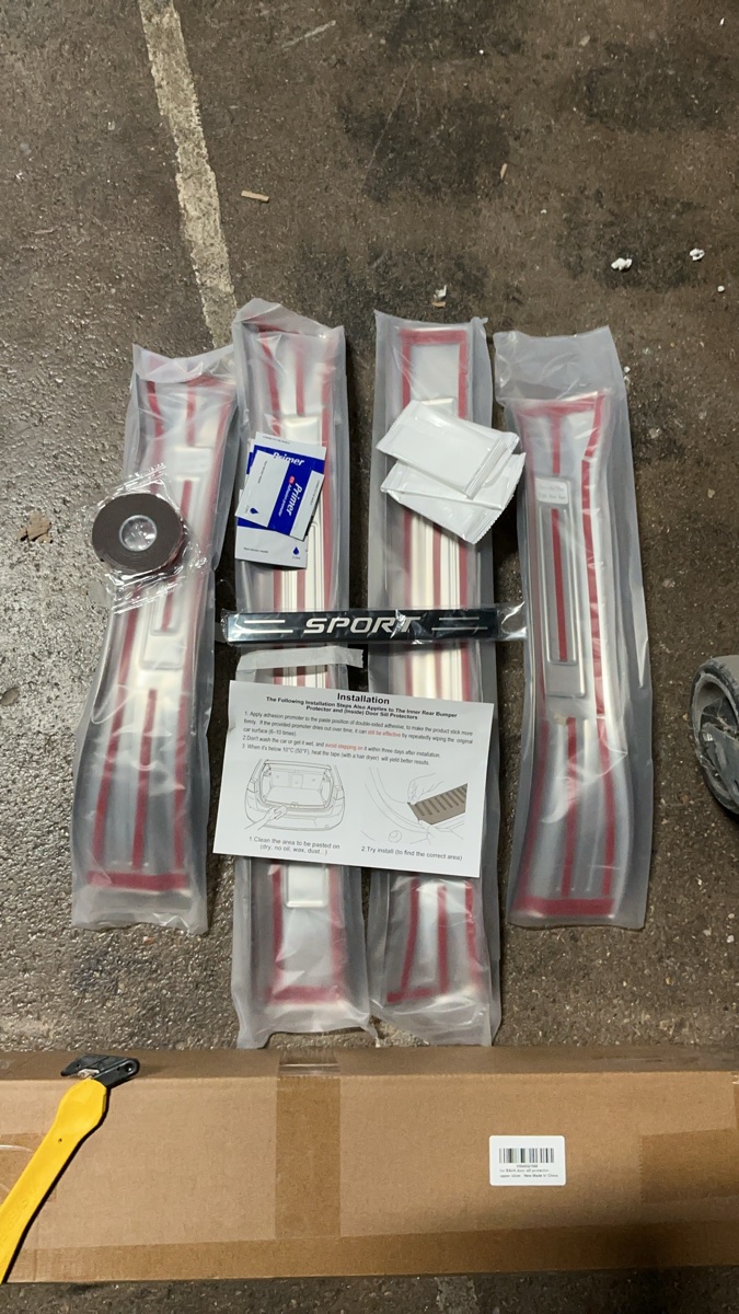 For Toyota Rav4  Car Door Sill Protectors with 'SPORT' Emblem and Rear Bumper Guard Set