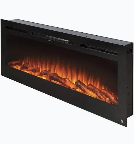 Electric Fireplace SKU: C-AB-2430-55-WT1 stock photo may not be exact match