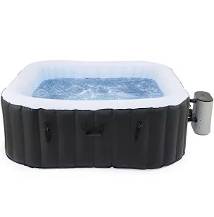 4 Person Inflatable Hot Tub Outdoor Portable Spa with Air Jets Pump Filter