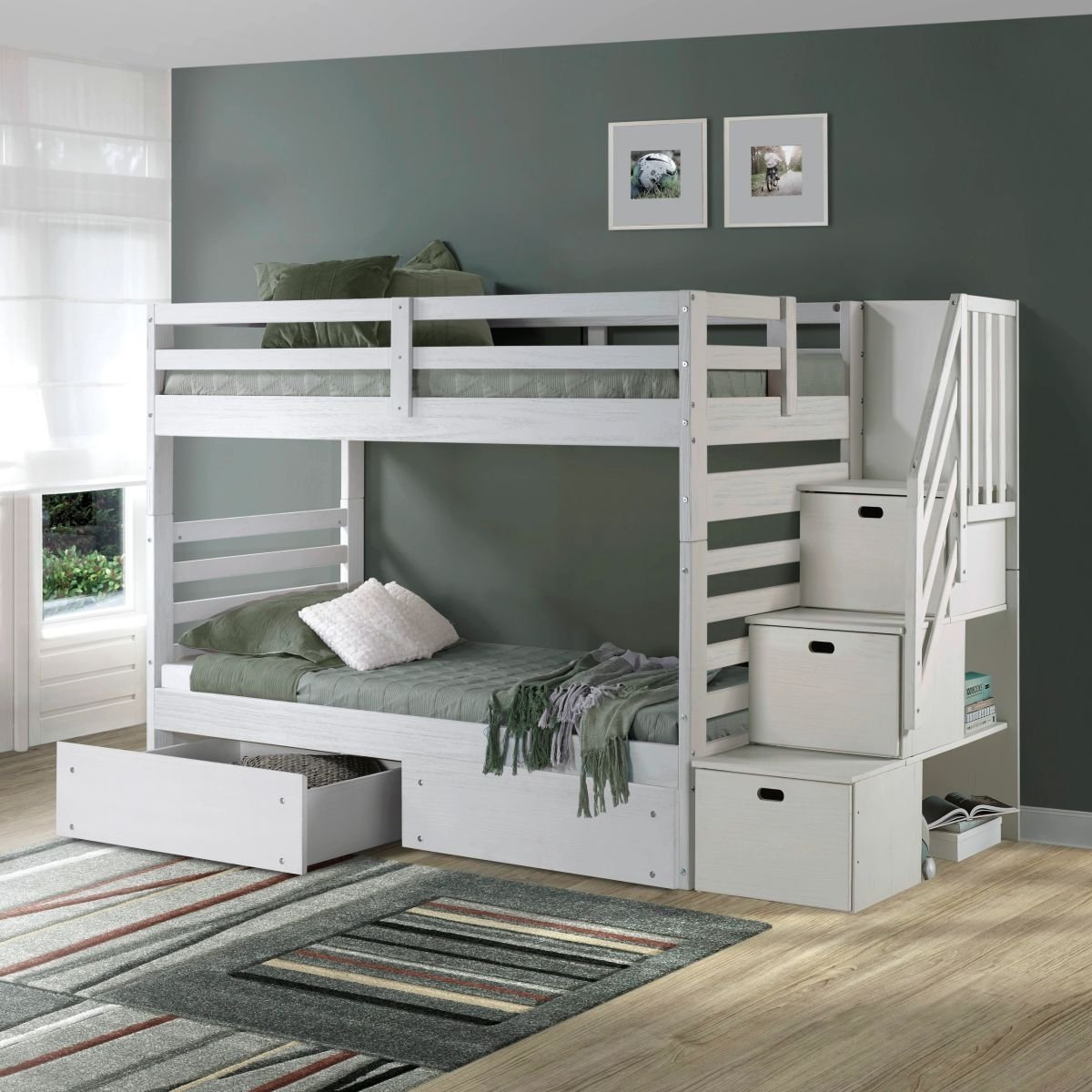 Brown - My Bed Now Twin Staircase/Side Panel/Hardware Kit - Slate