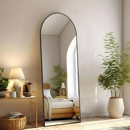 Arched Metal Oversized Full Length Mirror - Basics by Wayfair™