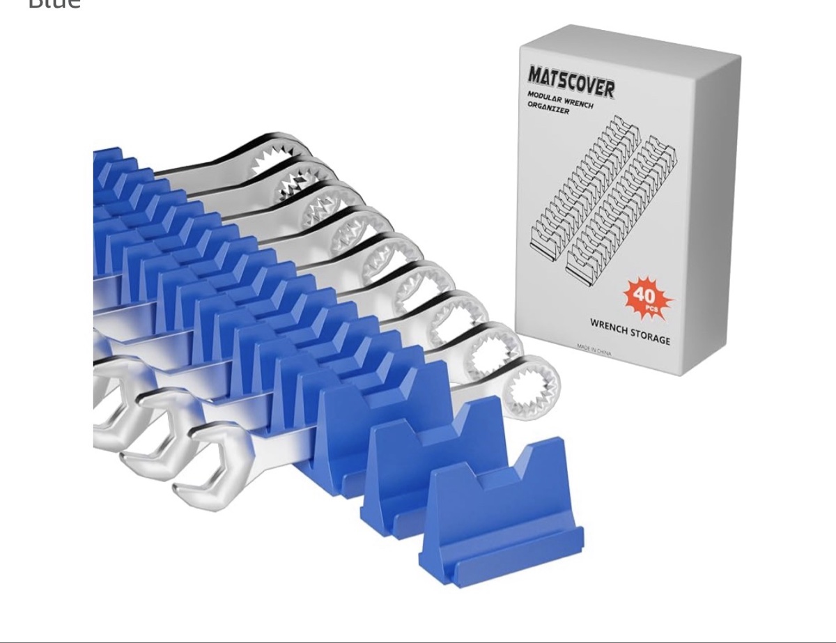 MATSCOVER 80 Piece Wrench Storage Organizer Tray BLACK IN COLOR