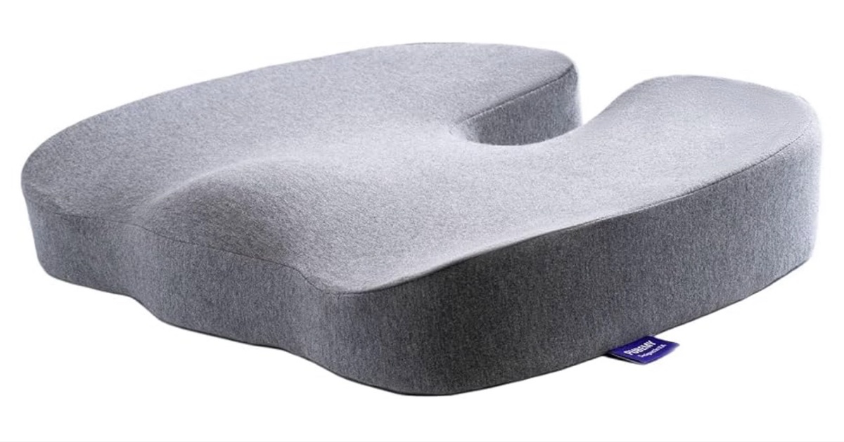 Gel-Infused Desk Chair / Car Seat Cushion, Grey