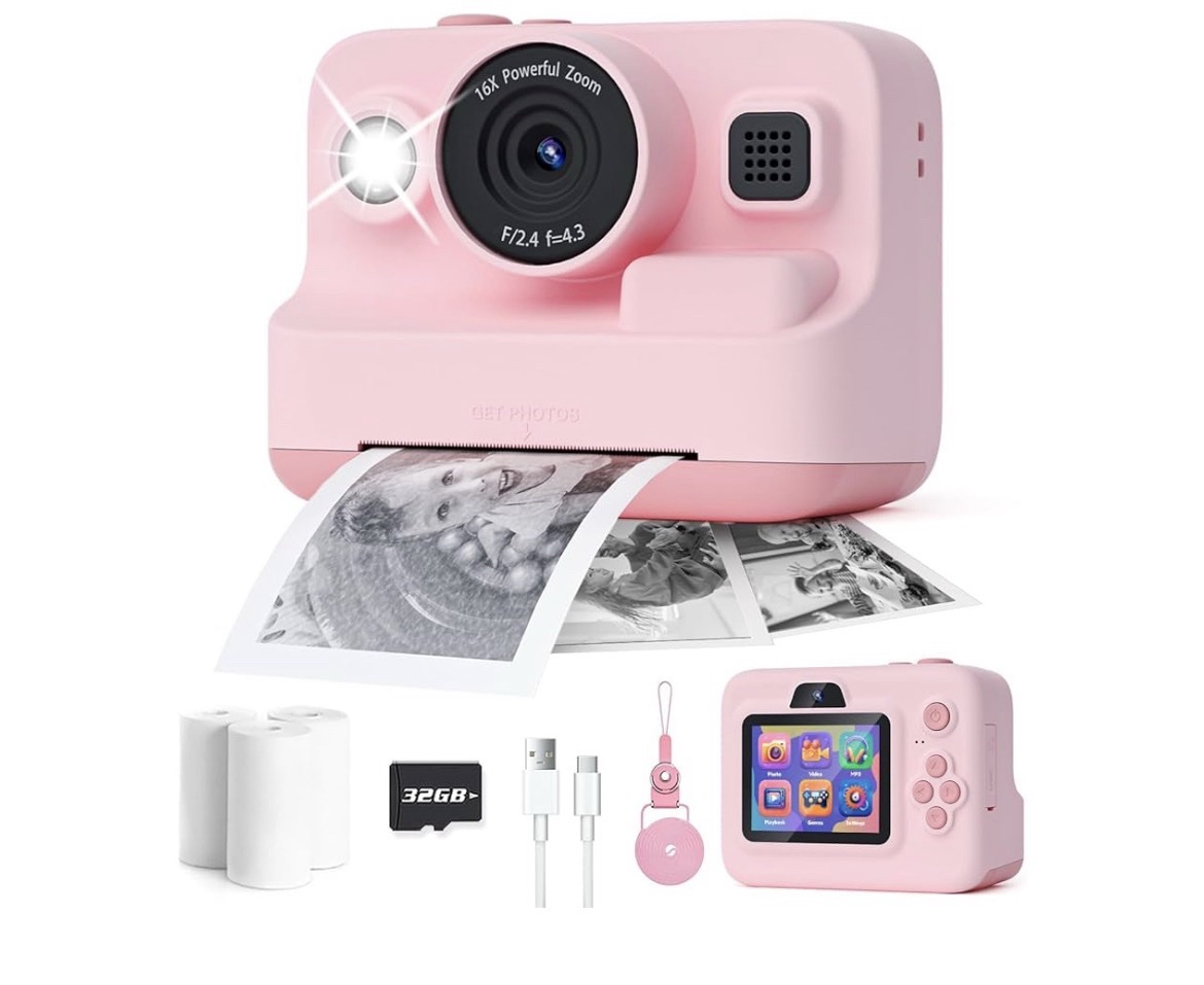 Coxlame DIY Instant Digital Camera for Kids