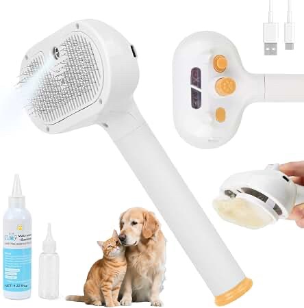 Pet spray hair brushing comb