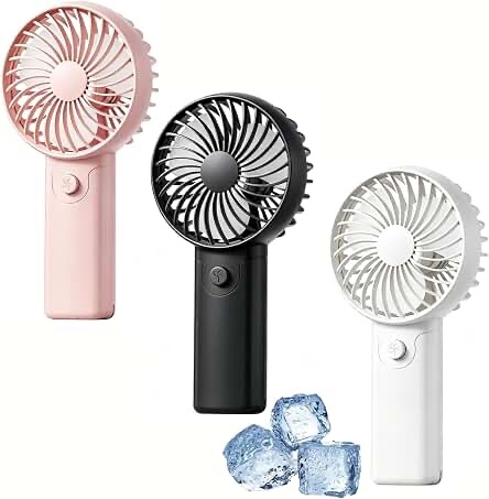 Piuaeue Small Personal Portable Mini Handheld Fans (3-Pack, Classical)