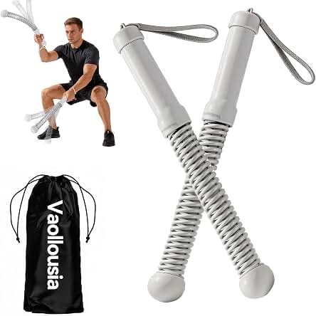 Vaollousia Cordless Indoor Fitness Battle Rope, Grey