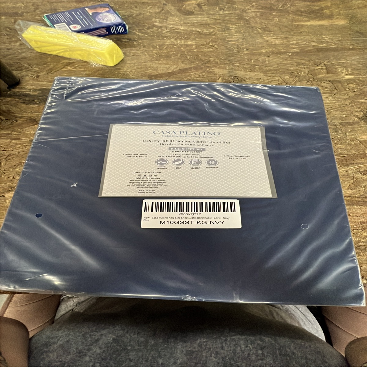 Casa Platino Luxury 1000 Series Micro Sheet Set - King, Navy