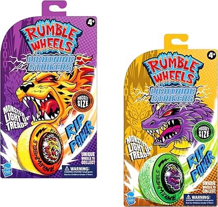 Amazon.com: Cepia LLC Rumble Wheels Lightning Strikers 2-Pack – Rip Cord Powered with Light-Up Spinning Wheels, High-Speed Battle Racers, All-Terrain Boys Racing Toy for Kids Ages 4+ | Dragon Blaze & Fire Cat : Toys & Games