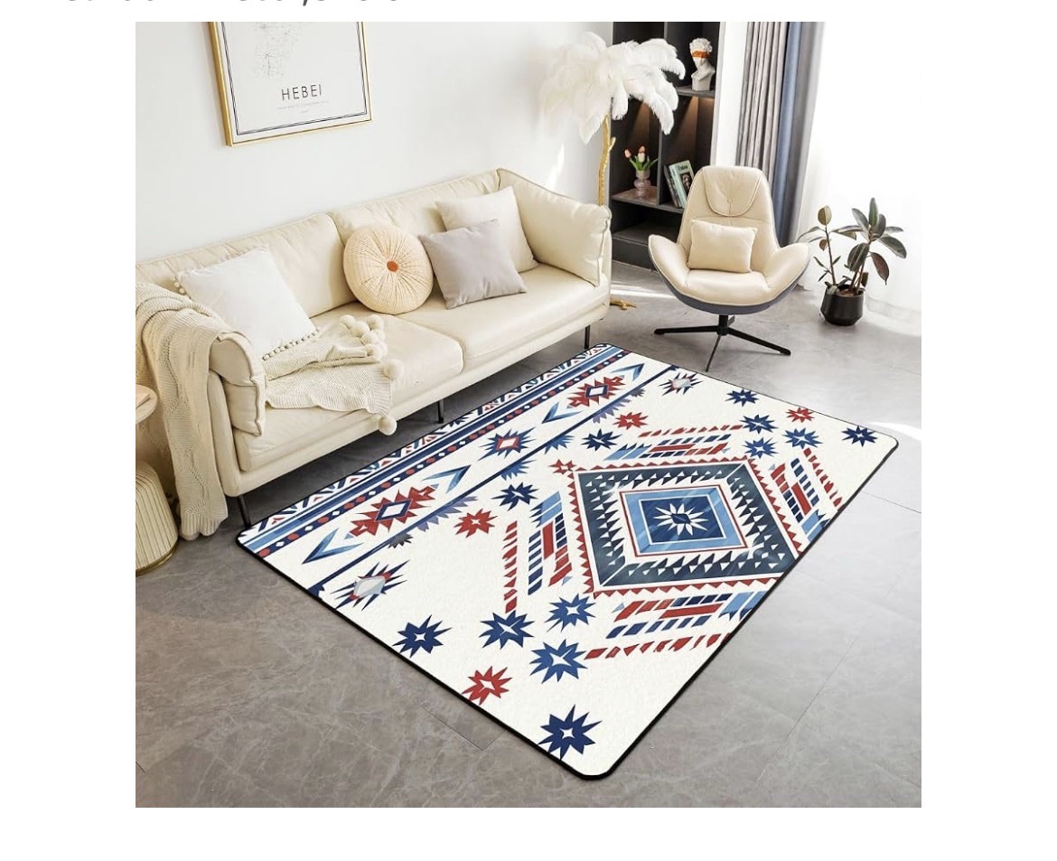 Fashin Area Rug Carpet - Southwest Geometric Pattern