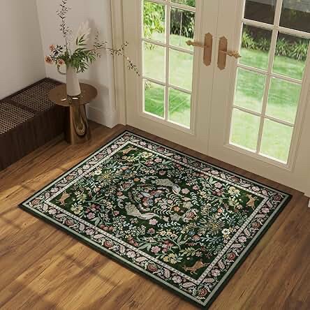BILEHOME Emerald Green 2x3 Area Rug
