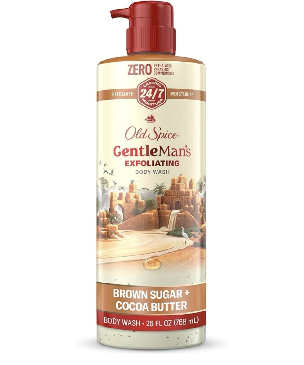 Old Spice GentleMan's Exfoliating Body Wash Brown Sugar & Cocoa Butter 28 fl oz