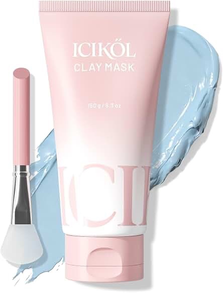ICIKOL Pearl Radiance Peptide Clay Mask with Silicone Brush