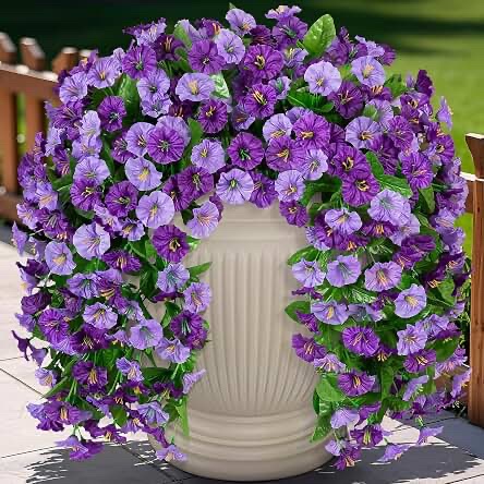 SIMILAR INXUGAO Artificial Outdoor Flowers (Purple)