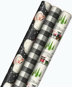 Hallmark Inspirations 3-Pack Christmas Wrapping Paper Rolls