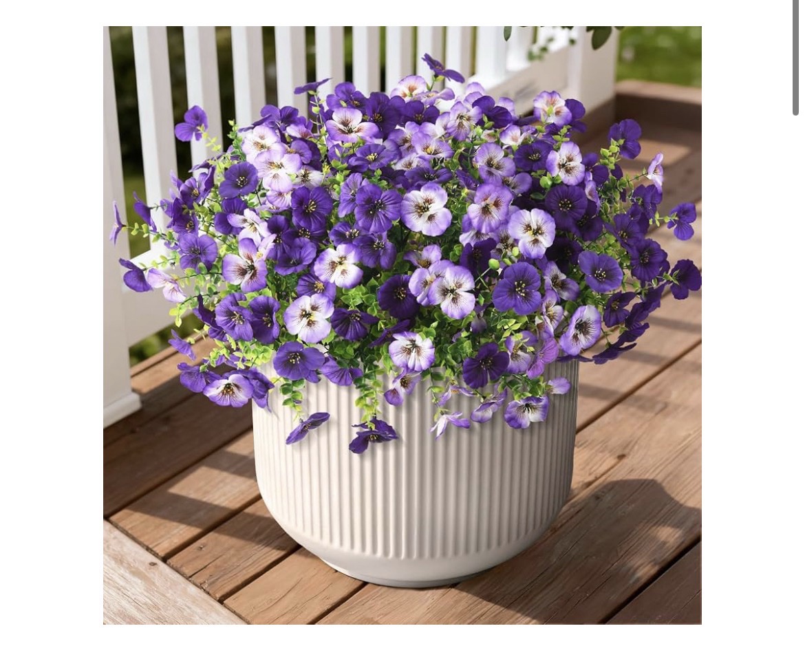 INQCMY Artificial Flowers (Double Purple)