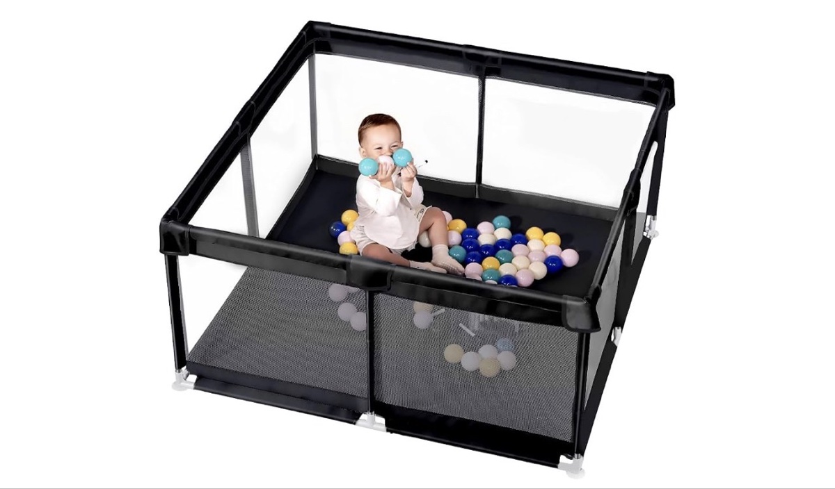 TODALE Baby Playpen 50" x 50" for Toddler & Infant PINK