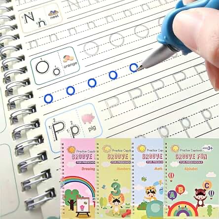 Gisgfim Magic Practice Copybook Set - All About Me, Alphabet, Vocabulary