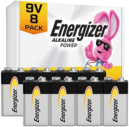 Energizer 9V Alkaline Batteries - 8 Pack