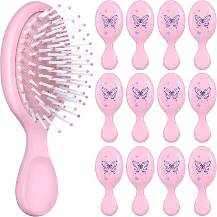 12 Pcs Butterfly Mini Detangler Brush Set