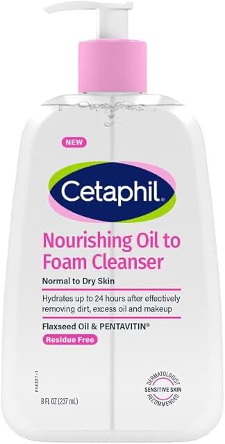 Cetaphil Nourishing Oil to Foam Cleanser, 8 fl oz