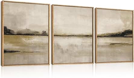 XLYFVLGF Vintage Abstract Wall Art Canvas Prints Set of 3, 12x16 Inch