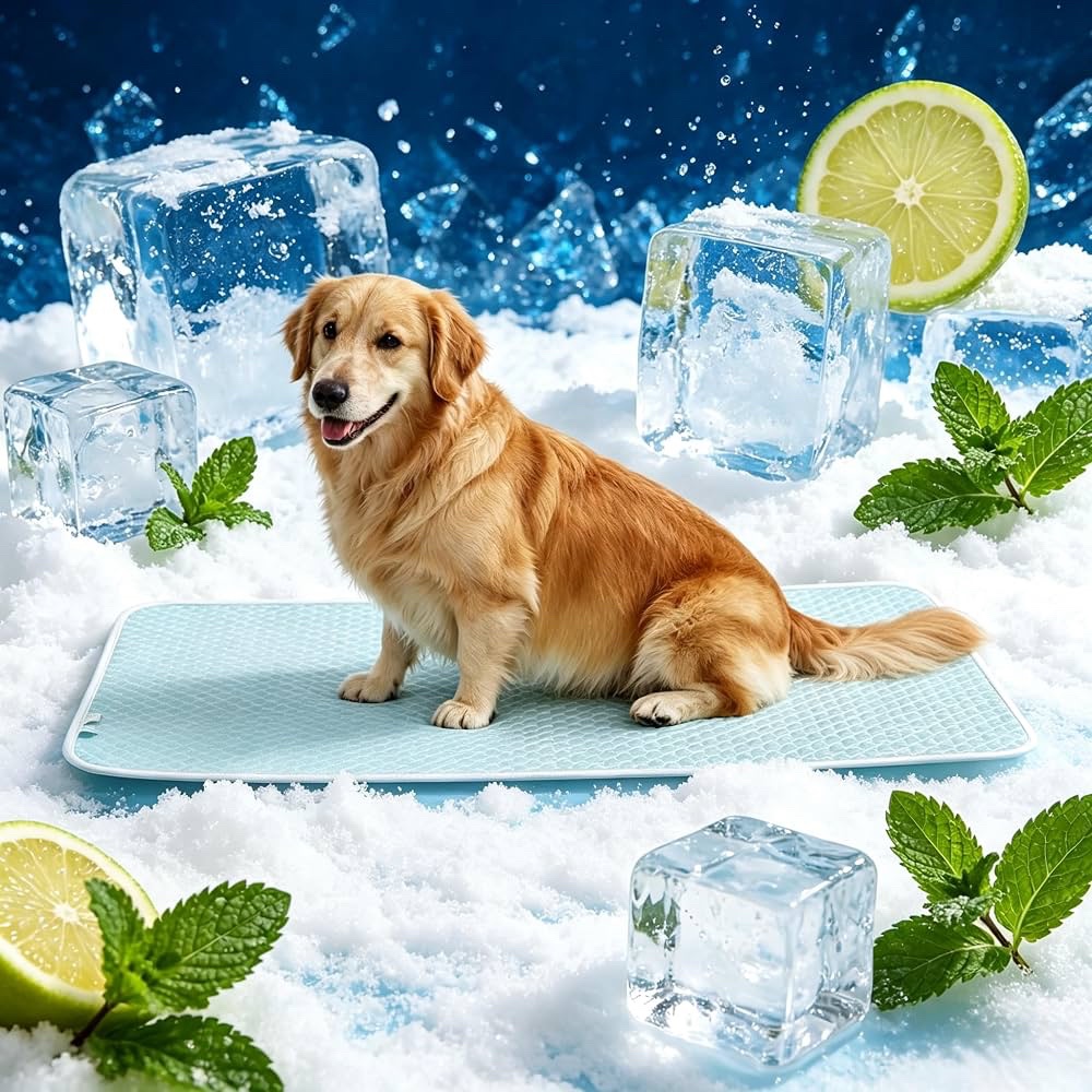 KWTRTNE Dog Cooling Mat - Light Blue, Large (36"x24")