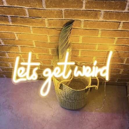 Neon Sign LED Wall Sign - 'Lets Get Toasted' USB-Powered