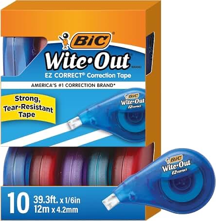 BIC Wite-Out EZ Correct Correction Tape, 10 Pack