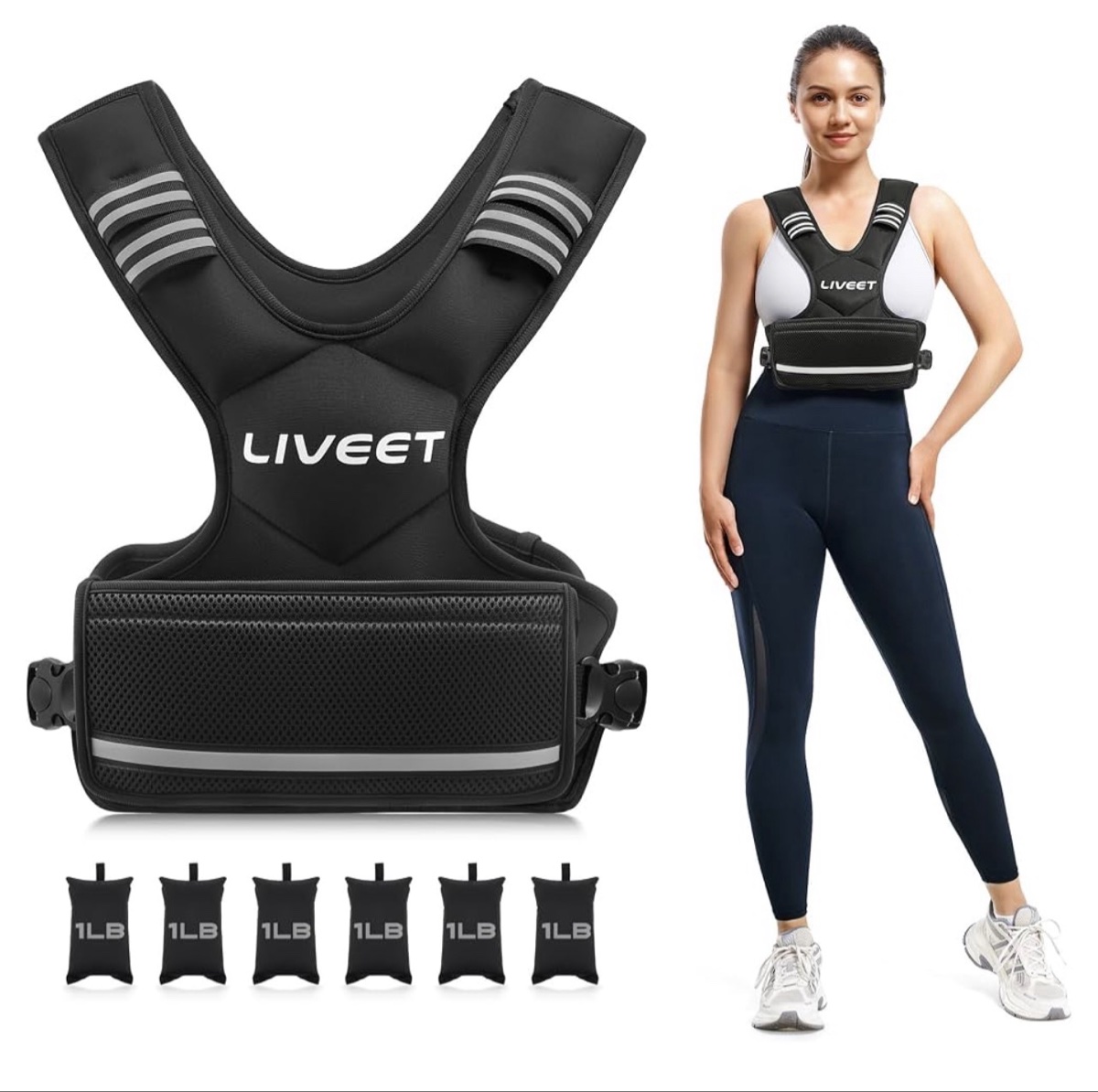 Liveet Weighted Vest Silicon Iron 9-15lb