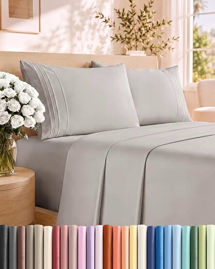 CGK Linens Microfiber 4-Piece Queen Sheet Set