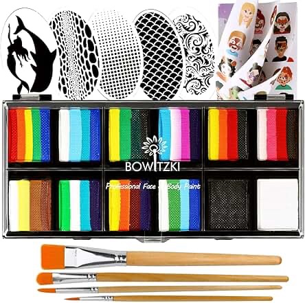 Bowitzki Professional Split Cake Face Painting Kit - Color Magic