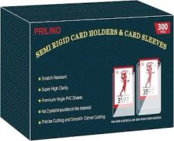 PRILINO Hard & Soft Card Sleeves 3" x 4" 300 Pack (300 Soft + 300 Hard)